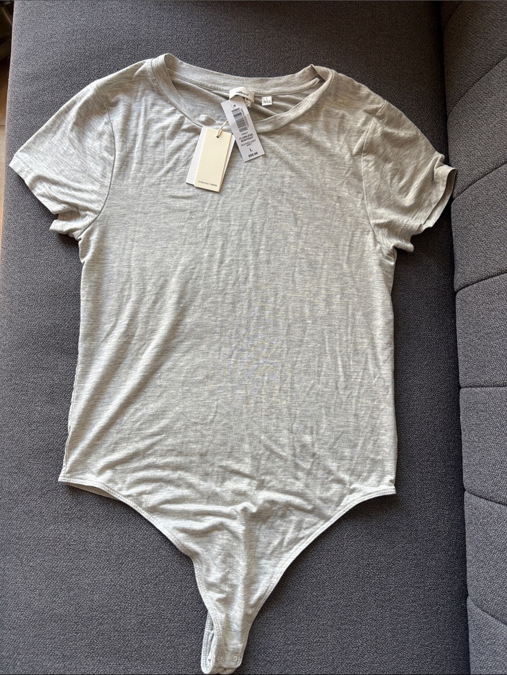 Wilfred Light Gray Short Sleeve Bodysuit